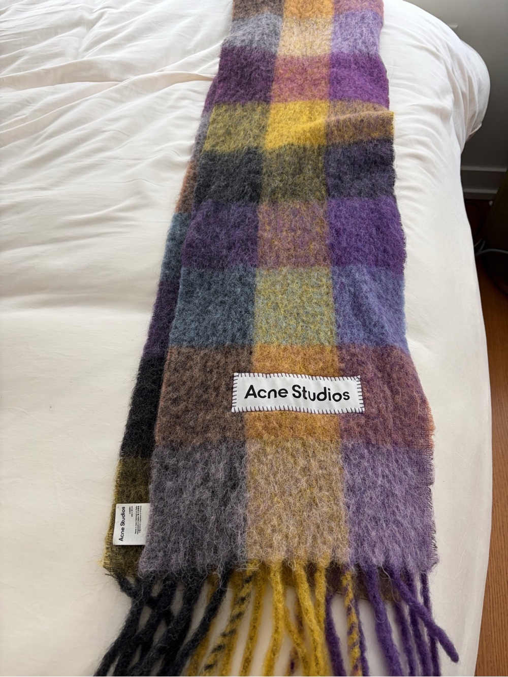 Acne Studios Multicolor Checkerboard Mohair Scarf